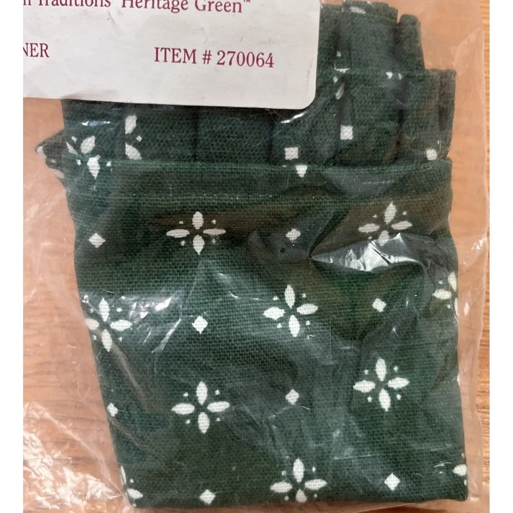 Longaberger Woven Traditions Heritage Green Liner for Tea Basket 270064 NEW